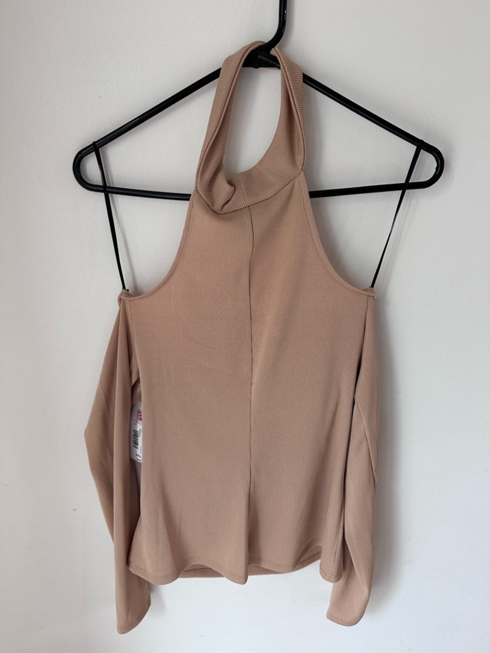 BOLD elements Beige Halter Cold-Shoulder Camisole